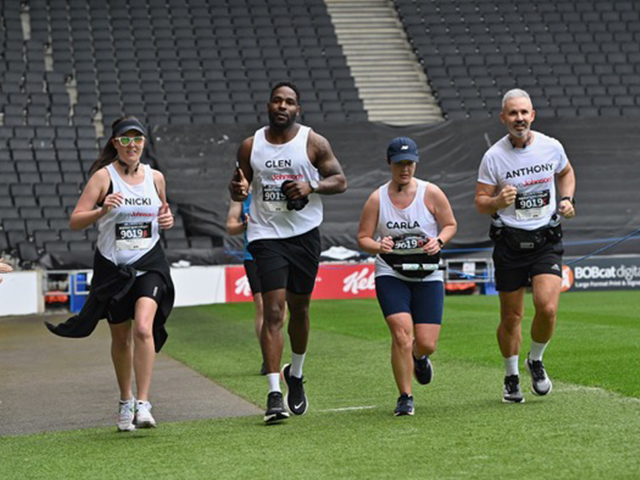 driveJohnson's marathon team running