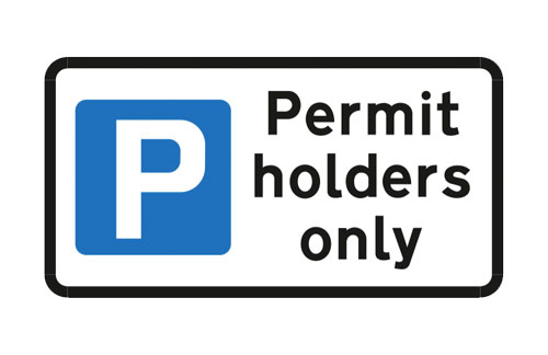 Permit holders only sign